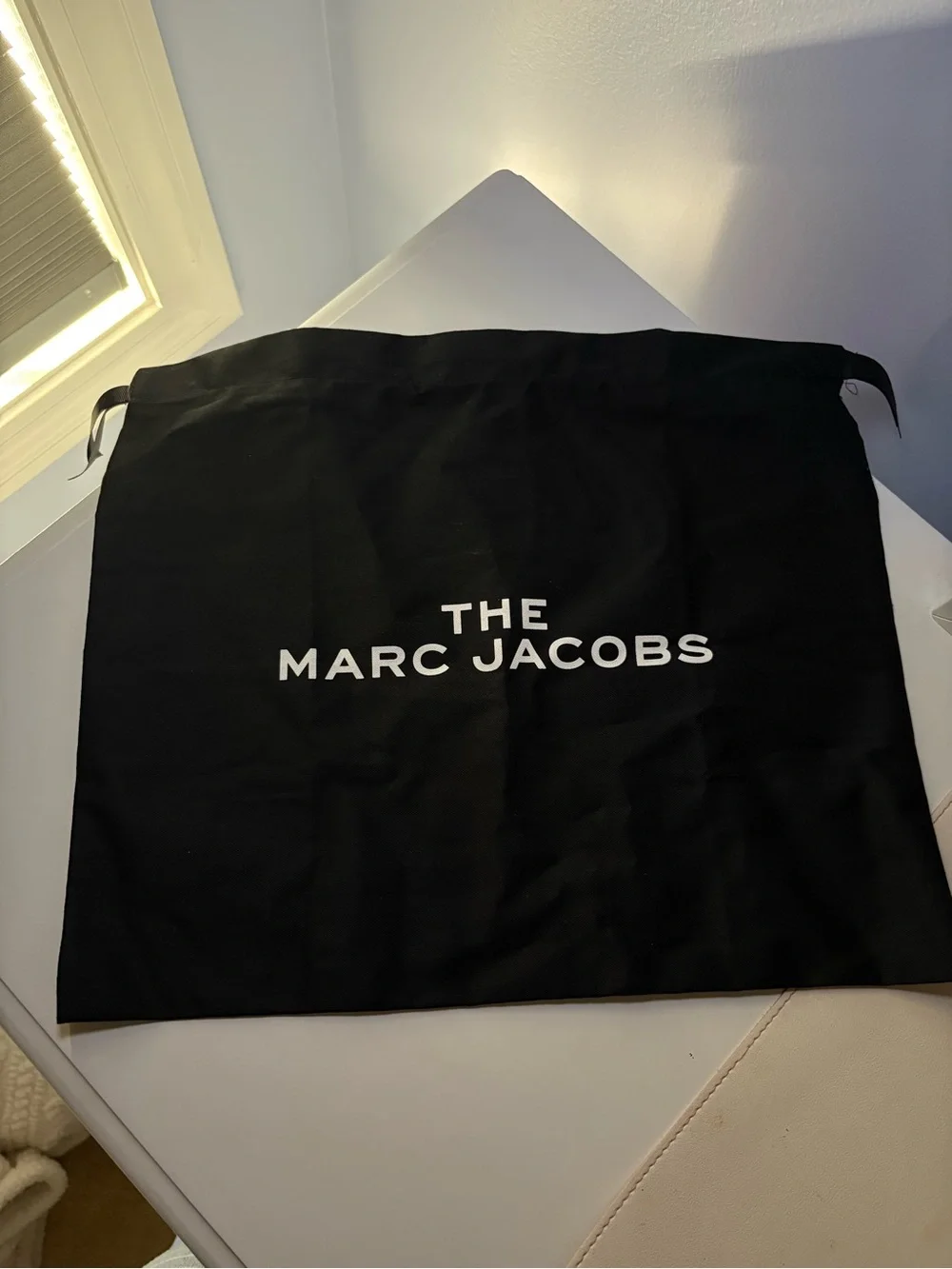 Marc Jacobs Black Drawstring Dust Bag with White Logo